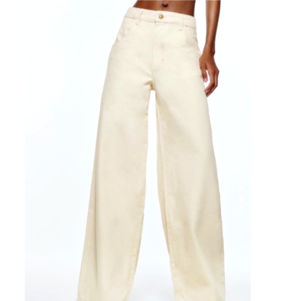 Zara high waisted wide leg jeans
